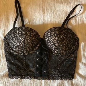 Victoria Secret Sheer Lace Bustier Bra